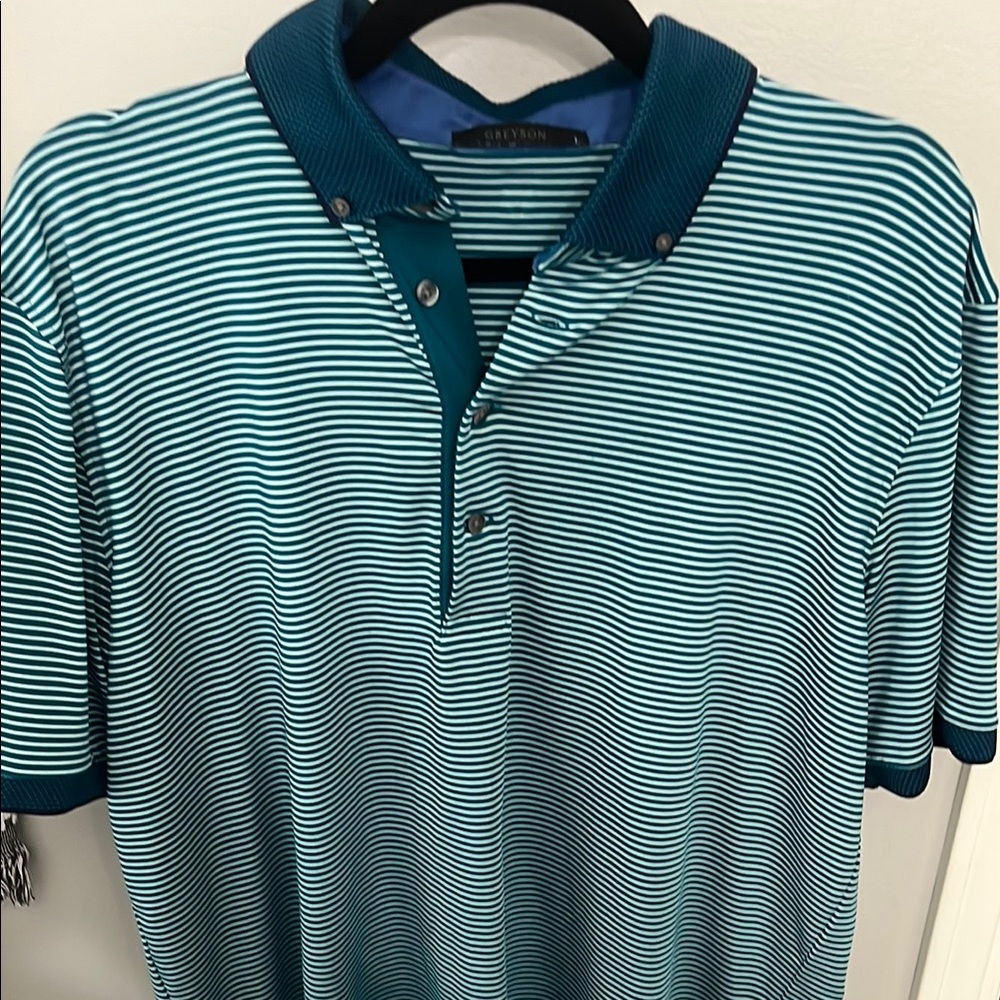 Greyson Green and Blue Polo Shirt